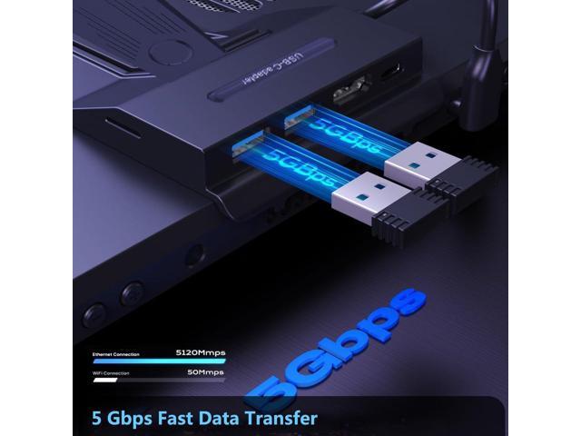 KEHIPI Portable Steam Deck Dock 5-in-1 USB C Hub Docking Station with 3*USB A 4K@60H USB C PD 100W Max Steam Deck Stand Base Accessories