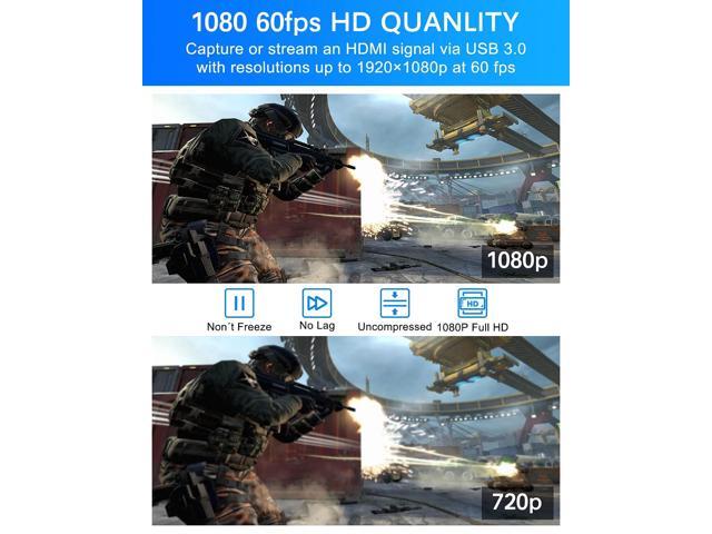 KEHIPI Video Capture Card - 4K@60Hz to USB3.0 Full HD 1080P/60fps, HDMI Capture Card for Live Broadcast, DSLR, Video Capture Device for High...