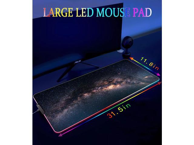 KEHIPI RGB Gaming Mouse Pad, Large Mousepad with Led Light, Keyboard Pad Gaming Accessories for Desk, Non-Slip Rubber Base Big Mouse Mat for Gamer,...