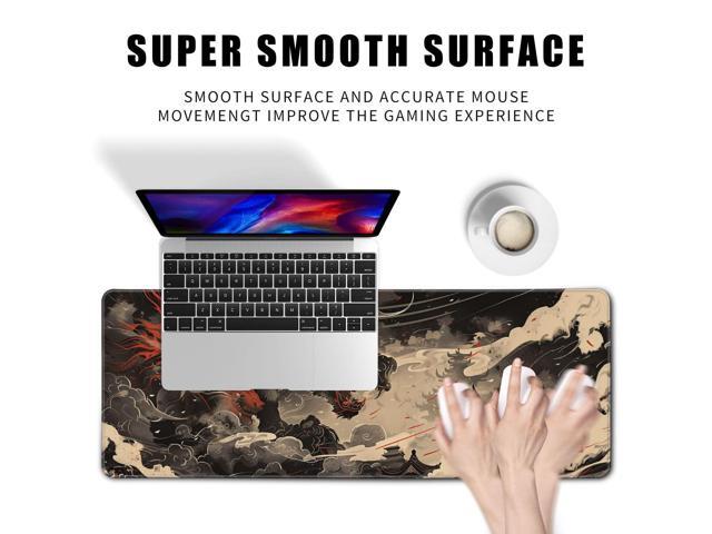 KEHIPI Huge Demon Large Mouse Pad Japanese Ukiyo-e Mousepad Samurai Desk Mat, Big Full Keyboard and Mouse Pad Cool Desk Pad for Keyboard Mouse with...