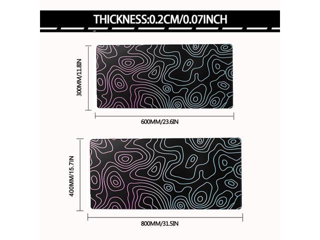 KEHIPI Large Mouse Pad for Desk - Gaming Mouse Pad with Stitched Edges, Anti-Slip Base, Desk Mat Desk Pad for Keyboard and Mouse