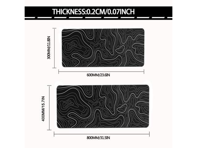 KEHIPI Large Mouse Pad for Desk - Gaming Mouse Pad with Non-Slip Base Stitched Edges, Desk Mat Desk Pad for Keyboard and Mouse