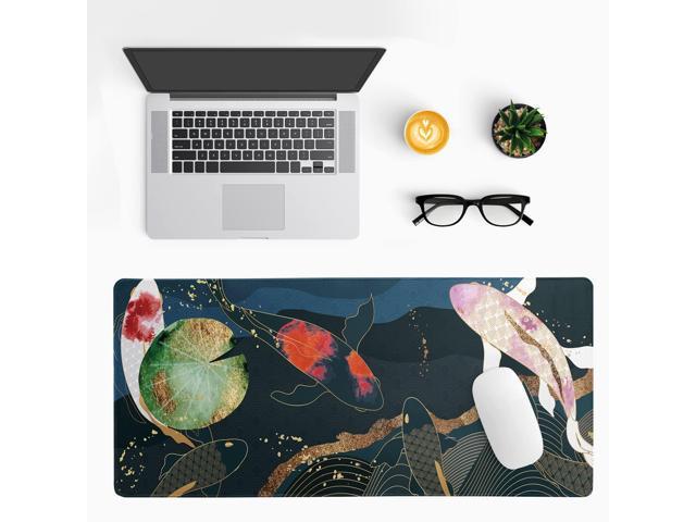 KEHIPI Japanese Gaming Mouse Pad XL - Extended Large Mouse Mat Desk Pad, Stitched Edges Mousepad, 3mm Thick Long Non-Slip Rubber Base Mice Pad,...