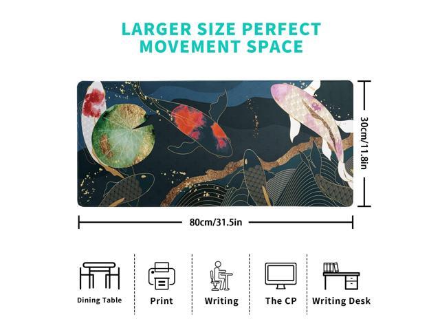 KEHIPI Japanese Gaming Mouse Pad XL - Extended Large Mouse Mat Desk Pad, Stitched Edges Mousepad, 3mm Thick Long Non-Slip Rubber Base Mice Pad,...