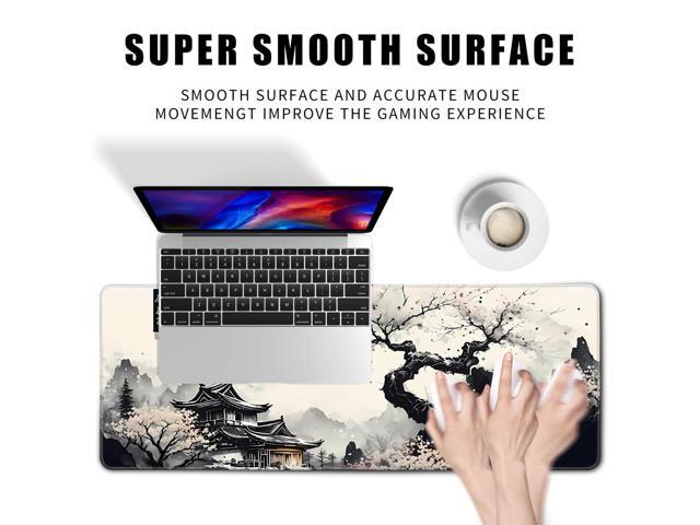 KEHIPI Japanese Desk Mat Cherry Blossom Large Mouse Pad Gaming Mousepad Extended XL Keyboard Mat Computer Laptop Mouse Desktop Mat 31.5 X 11.8 Desk...
