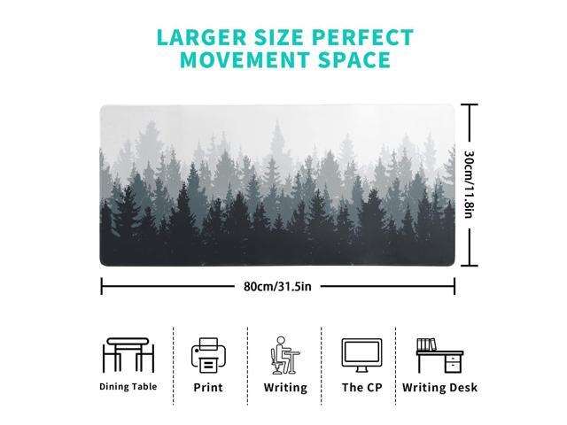 KEHIPI Desk Mat,Large Mouse Pad 31.5x11.8 Inch XL Extended Gaming Mouse Pad Mat with Non-Slip Base Stitched Edges Mousepad for...