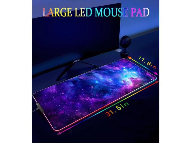 KEHIPI RGB Gaming Mouse Pad, Large Mousepad with Led Light, Gaming Accessories Keyboard Pad for Desk, Non-Slip Rubber Base Big Mouse Mat for Gamer,...