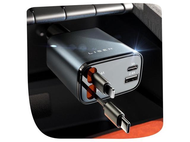 KEHIPI Retractable Car Charger, 69W Cars Adapter USB C Fast Charger, Car Accessories for Women Men, Christmas for Gifts for Dad Mom, Gifts for Men...