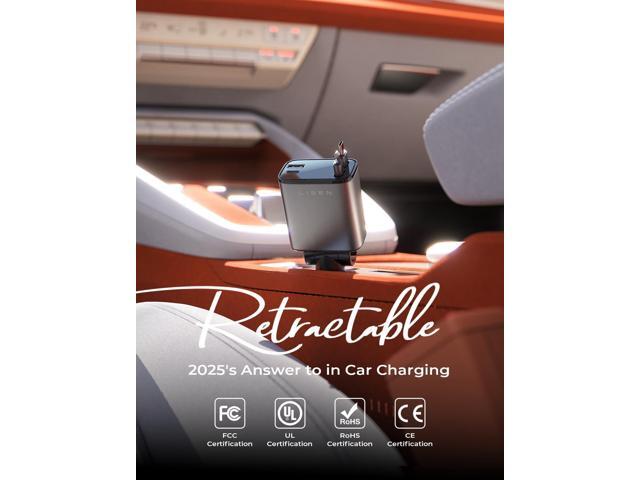 KEHIPI Retractable Car Charger, 69W Cars Adapter USB C Fast Charger, Car Accessories for Women Men, Christmas for Gifts for Dad Mom, Gifts for Men...