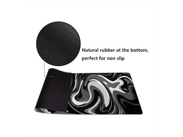 KEHIPI Large Gaming Mouse Pad - Black and White Mouse Pad with Stitched Edges, Extended XL Mousepad with Anti-Slip Rubber Base, Ink Liquid Wave...