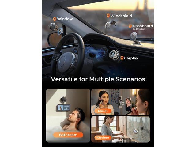 KEHIPI Vacuum Magnetic Phone Holder for Car, Magsafe Car Mount 360 Adjustable Vacuum Suction Cup, Phone Mount for Car...
