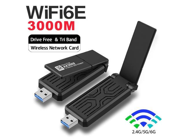 KEHIPI Gaming WiFi Adapter for PC,6GHZ WiFi Adapter,USB WiFi Adapter,IEEE802.11AX,MU-MIMO Technologies,AXE3000 3Band(2.4+5.0+6.0G) Wireless Gigabit...