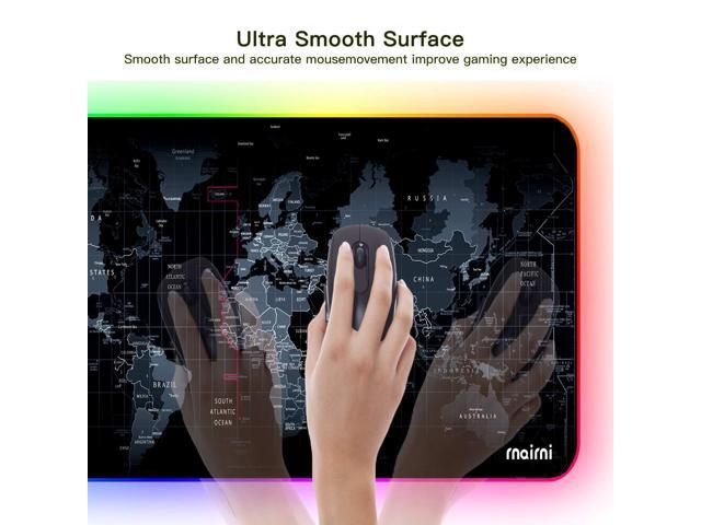 KEHIPI Extended RGB Gaming Mouse Pad, Extra Large Gaming Mouse Mat for Gamer, Waterproof Office Desktop Mat with 10 Lighting Mode, for PC Computer...