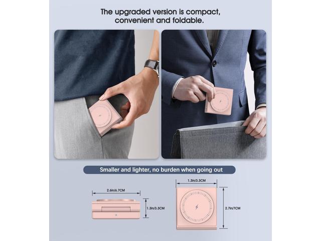 KEHIPI 3 in 1 Wireless Charging Station for Apple Multple Devices Foldable Magnetic Wireless Charger Dock Travel 18W Charging Pad for iPhone 16 15...
