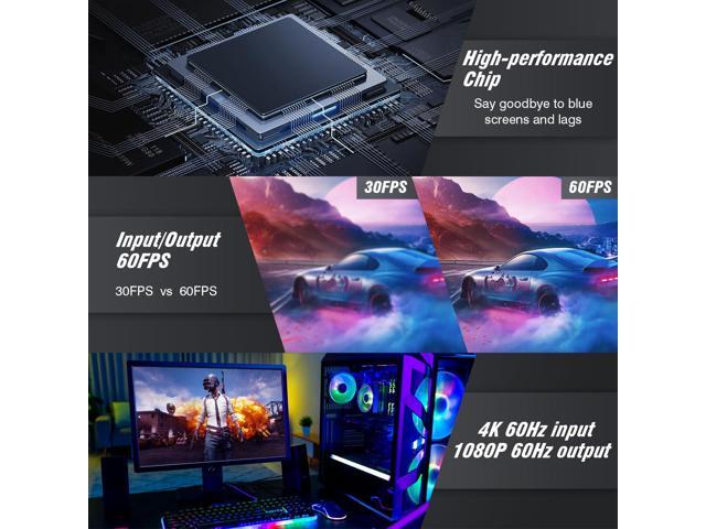 KEHIPI Video Capture Card, USB3.0 HDMI to USB C Capture Card, 4K 1080P 60FPS, Video Recording Card for Gaming Live Streaming, for Windows/Mac OS...