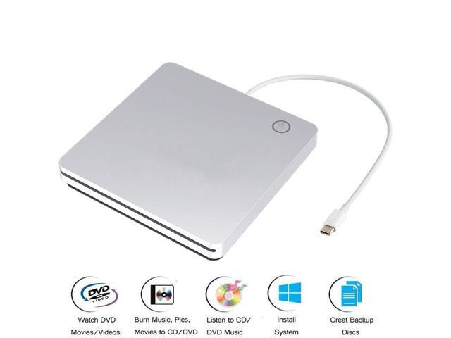 KEHIPI External CD DVD Drive USB C Ultra Slim Portable CD DVD RW/ROM Burner Writer Player Superdrive for MacBook Pro Air iMac Laptop Mac os Windows 10