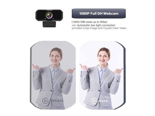 KEHIPI Webcam 1080p HD Computer Switch 2 Camera - Microphone Laptop USB PC Webcam with Tripod Stand, 110 Degree Live Streaming Widescreen Recording...