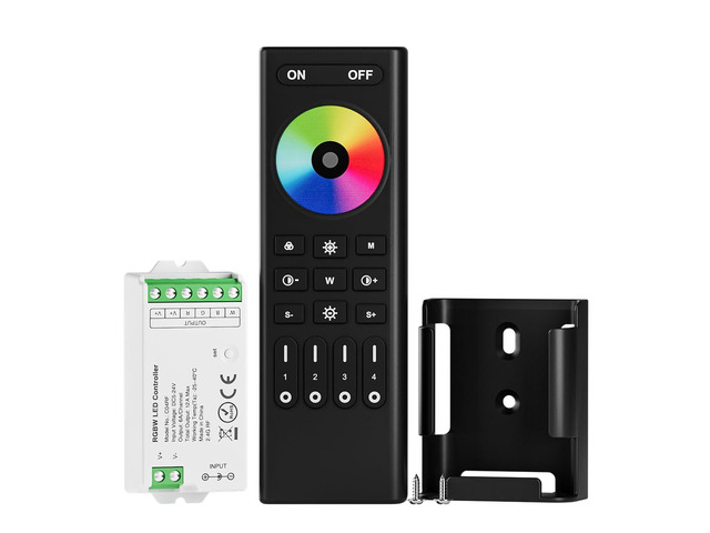 5050SMD FCOB COB RGBW RF Remote RC03RFB & C04RF Tuya Controller Kit 4 Zones RF 2.4GHz Wireless Remote Group Control PWM(+ R G B W) 5pin LED Strip...