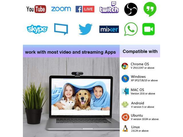 KEHIPI 4K Webcam with Microphone,8 Megapixel Web Cam,Ultra HD Web Camera for Computers,Webcam for Laptop Desktop,USB Webcam with Privacy Cover,Pro...