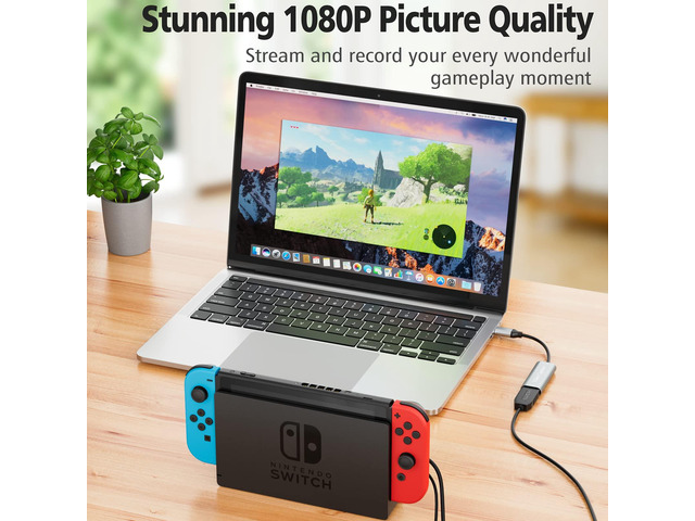 KEHIPI Capture Card, 4K Hdmi to 1080P USB C Capture Card for Gaming Streaming Conference, Video Capture Device for Windows/Mac OS PS4 Switch Xbox