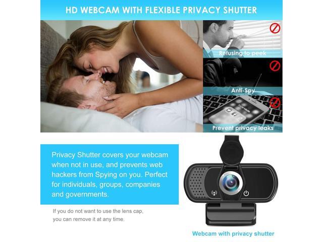 KEHIPI Full HD 1080P Webcam with Privacy Shutter and Tripod, Pro Streaming Web Camera with Microphone, Widescreen USB Computer Camera for Laptop...