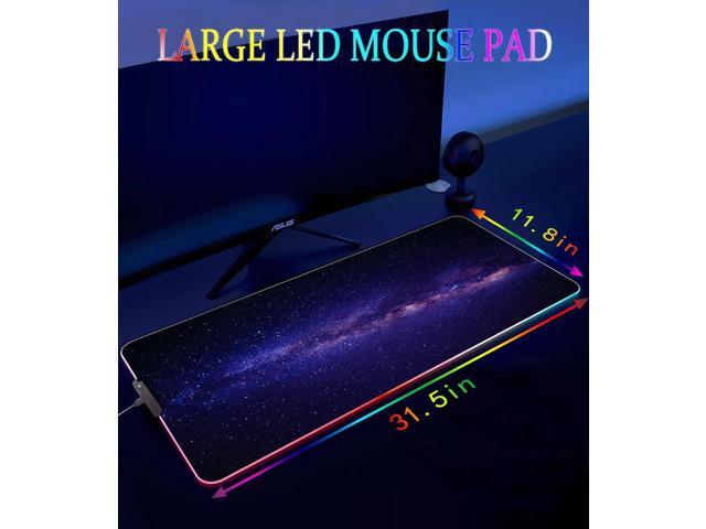 KEHIPI RGB Gaming Mouse Pad, Large Mousepad with Led Light, Gaming Accessories Keyboard Pad for Desk, Non-Slip Rubber Base Big Mouse Mat for Gamer,...