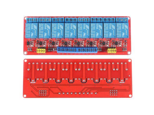 KEHIPI 2PCS 12V Relay Module With Optocoupler Isolation - High and Low Level Trigger - Red Board (8 Channel)