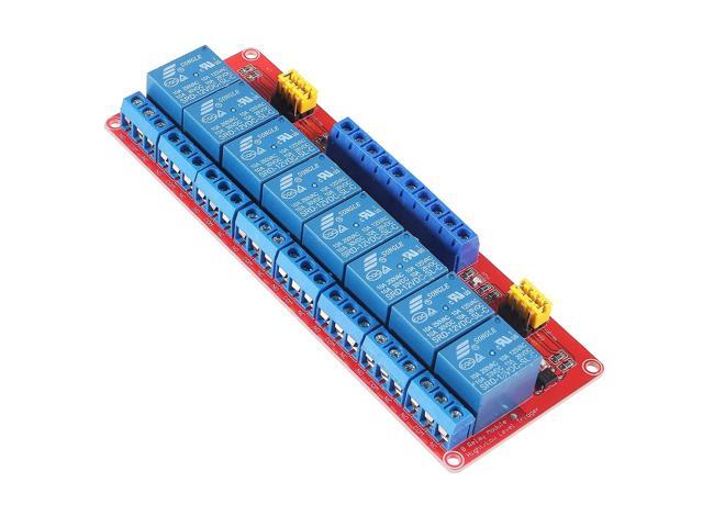 KEHIPI 2PCS 12V Relay Module With Optocoupler Isolation - High and Low Level Trigger - Red Board (8 Channel)