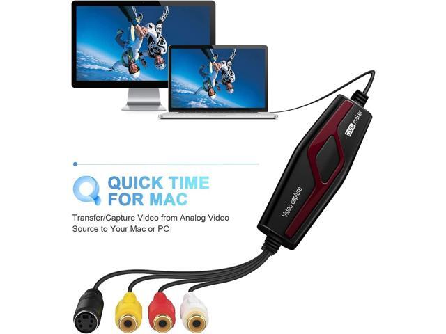 KEHIPI Video Capture Card USB 2.0, RCA to USB Video Capture Device, Video to Digital Converter Grabber, VHS to Digital Converter, One Touch VHS VCR...