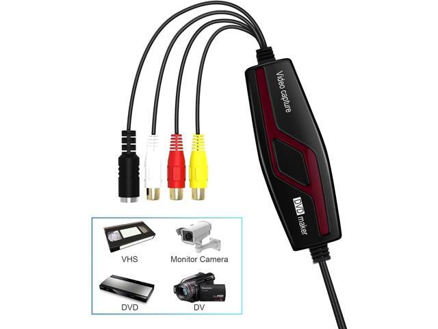 KEHIPI Video Capture Card USB 2.0, RCA to USB Video Capture Device, Video to Digital Converter Grabber, VHS to Digital Converter, One Touch VHS VCR...