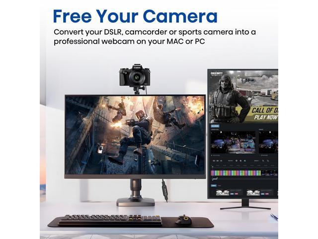 KEHIPICam Link 4K, Capture Card, External Camera Capture Card for DSLR, Camcorder, ActionCam as Webcam, Stream and Record in 2K50 or 1080P 60FPS,...