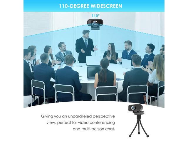 KEHIPI Full HD 1080P Webcam with Privacy Shutter and Tripod, Pro Streaming Web Camera with Microphone, Widescreen USB Computer Camera for Laptop...