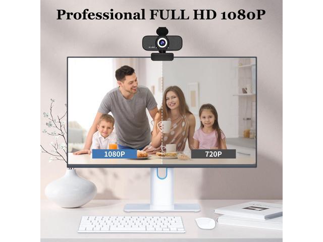 KEHIPI Pc Webcam with Microphone, 1080p Full Hd Web Cam with Rotatable Tripod and Privacy Cover, for Desktop Or Webcam for Laptop, Ideal for Remote...