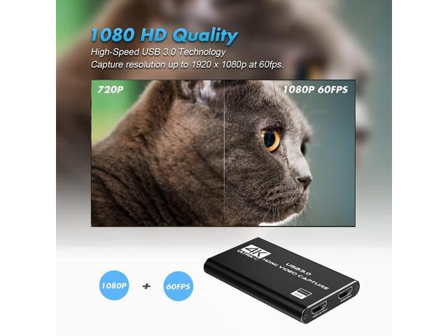 KEHIPI Capture Card, HDMI USB3.0 Capture Card Nintendo Switch, Video Capture Card 4K 1080P 60FPS, Game Capture Card for Live Streaming, Video...