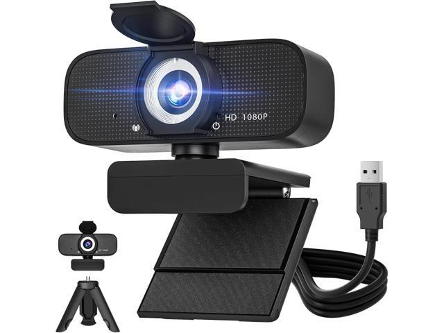 KEHIPI Webcam with Microphone, 1080p Full Hd Webcam for pc with Rotatable Tripod and Privacy Cover,Camera for Computer or Web Camera for Desktop...