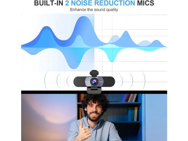 KEHIPI 1080P HD Webcam C960 Web Camera with Microphone, 90° FOV PC Camera w/2 Noise-canceling Mics & Privacy Cover, Plug & Play USB Webcam for...