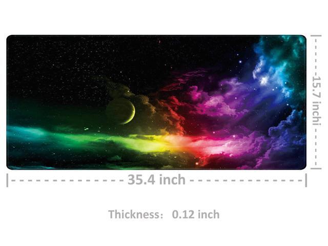 KEHIPI Extended Mouse Pad Large Gaming Mouse Pad- 35.4x15.7x0.12 inch Computer Keyboard Mouse Mat Non-Slip Mousepad Rubber Base and Stitched Edges...