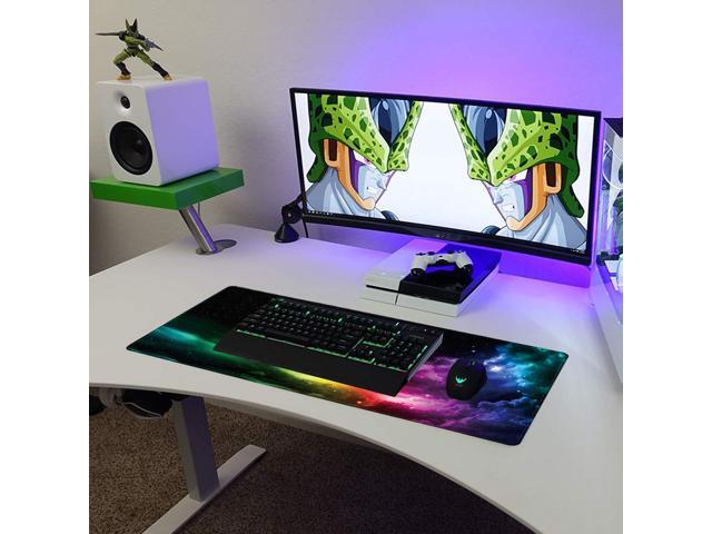 KEHIPI Extended Mouse Pad Large Gaming Mouse Pad- 35.4x15.7x0.12 inch Computer Keyboard Mouse Mat Non-Slip Mousepad Rubber Base and Stitched Edges...