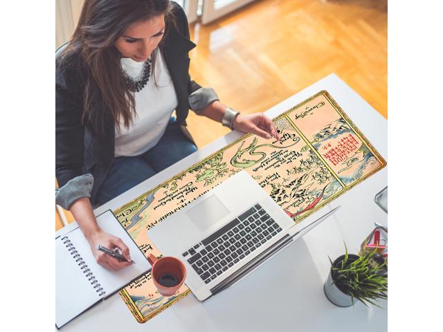 KEHIPI Cute Desk Mat Kawaii Mousepad Beige, Anime Street Mouse Pad Large, Japanese Dakery Cafe Desk Pad for Keyboard and Mouse, Gaming Deskmat XXL,...