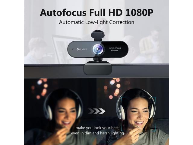 KEHIPI 1080P Webcam with Microphone, Nova AutoFocus HD Webcam,96°View Web Camera w/ 2 De-Noise Mics for Laptop/Desktop, Plug & Play USB Streaming...