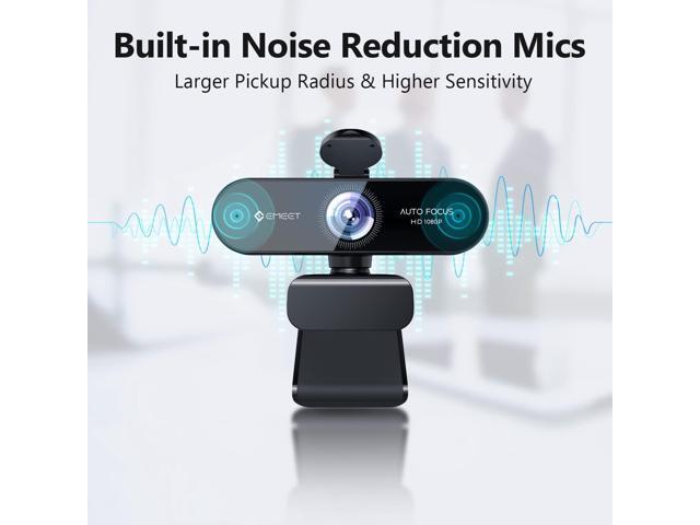 KEHIPI 1080P Webcam with Microphone, Nova AutoFocus HD Webcam,96°View Web Camera w/ 2 De-Noise Mics for Laptop/Desktop, Plug & Play USB Streaming...