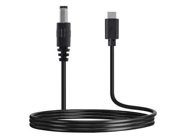 KEHIPI 2PCS DC to Type C USB PD 9V 12V 15V 20V 5.5x2.1mm 2.5 Power Supply Cable for Wireless Router Laptop LED Strip Speaker CCTV Camera(5V)