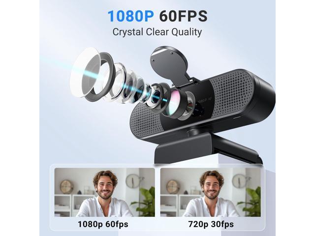 KEHIPI 2024 Upgraded C960 Webcam for PC, Autofocus, 1080P HD, 73° View Angle, Computer Camera w/Privacy Cover and Microphone, Plug and Play USB...