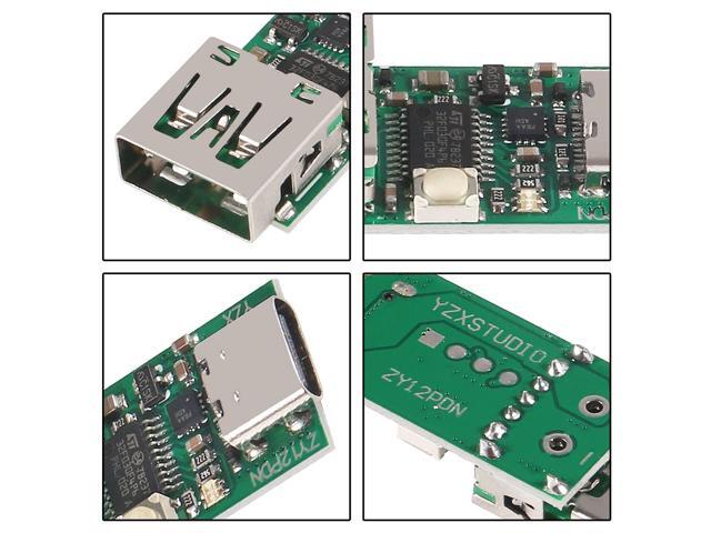 KEHIPI 2PCS Type-C USB-C PD2.0 3.0 to DC USB Decoy Fast Charge Trigger Poll Detector 100W MA (ZY12PDN USB Board)