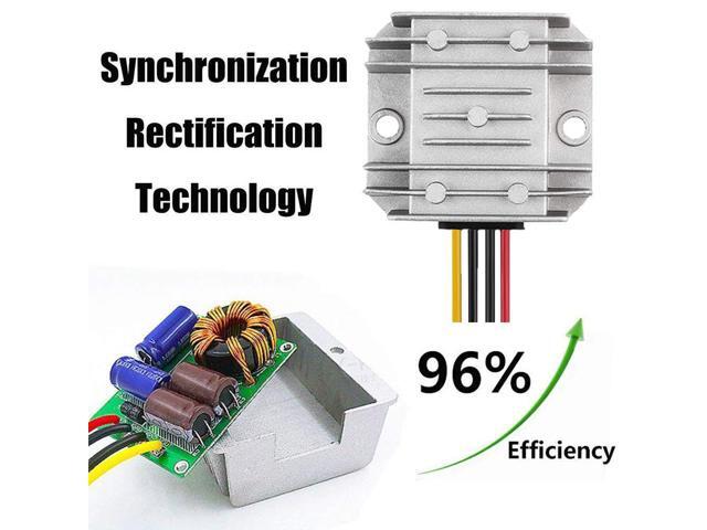 KEHIPI Reducer DC 8V-40V to 12V 3A 36W Automatic Buck Boost Converter Step Down Up Regulator Waterproof Module Transformer for Golf Cart Club Car