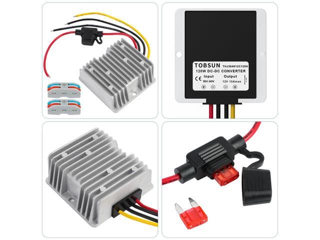 KEHIPI 10A 120W Golf CART 24V 36V 48V to 12V Converter DC to DC Voltage Reducer Step Down Transformer Waterproof
