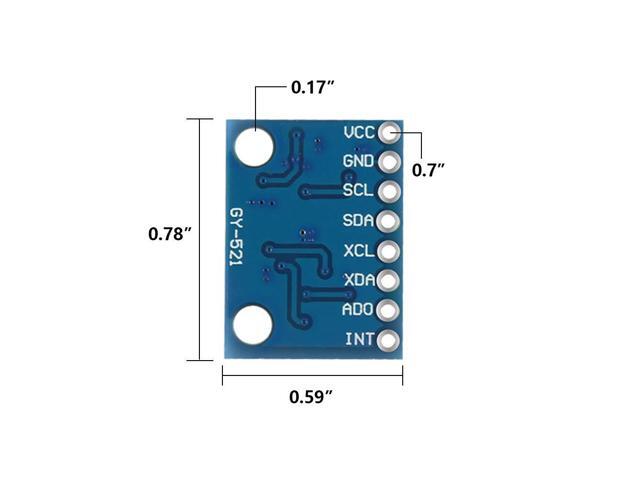 KEHIPI 10 Pcs GY-521 MPU-6050 MPU6050 Module,6 DOF MPU-6050 3 Axis Accelerometer Gyroscope Sensor Module 16Bit AD Converter Data Output IIC I2C DIY...