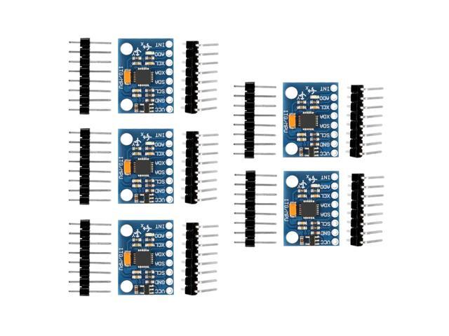 KEHIPI 5 Pcs GY-521 MPU-6050 MPU6050 Module,6 DOF MPU-6050 3 Axis Accelerometer Gyroscope Sensor Module 16Bit AD Converter Data Output IIC I2C DIY...
