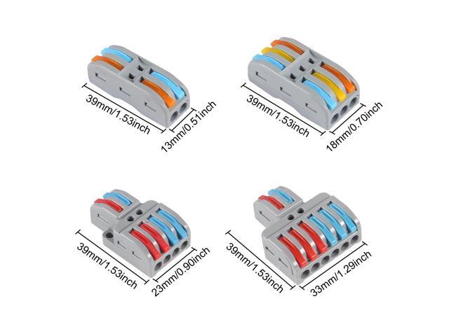 KEHIPI 65PCS Lever Wire Connectors, 2 in 2 Out/2 in 4 Out/2 in 6 Out /3 in 3 Out Quick Wire Connectors Kit Assortment Lever Connector Kit for...