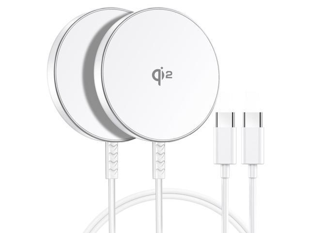 KEHIPI Magnetic Wireless Charger, Qi2 Certified for MagSafe Charger 2 Pack 15W Wireless Fast Charging Pad for iPhone 16/15/14/13/12 Series &...